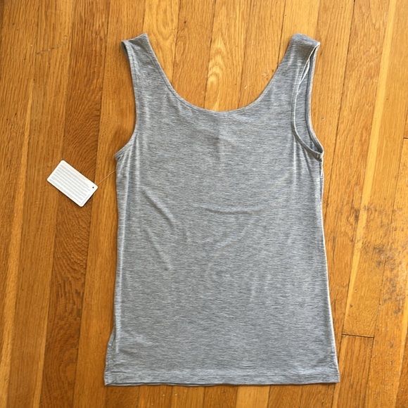 NWT Paraphrase Size S Gray Heathered Modal Stretch Layering Tank Top - Picture 6 of 11
